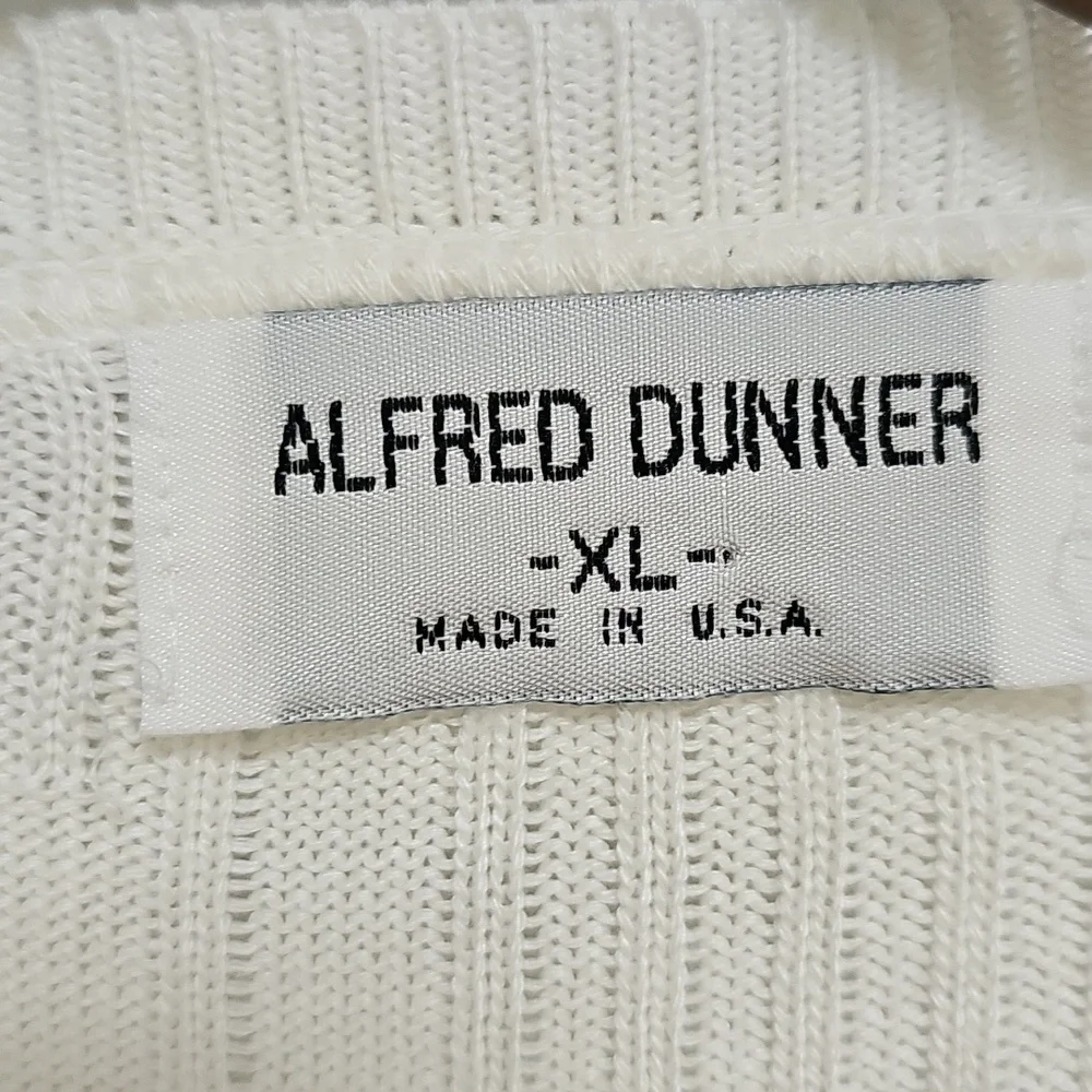 Alfred Dunner Cream Knit Cardigan and Top Set - Picture 5 of 8